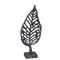 Kingston Living 18" Antique Black Leaf on Stand Decorative Sculpture